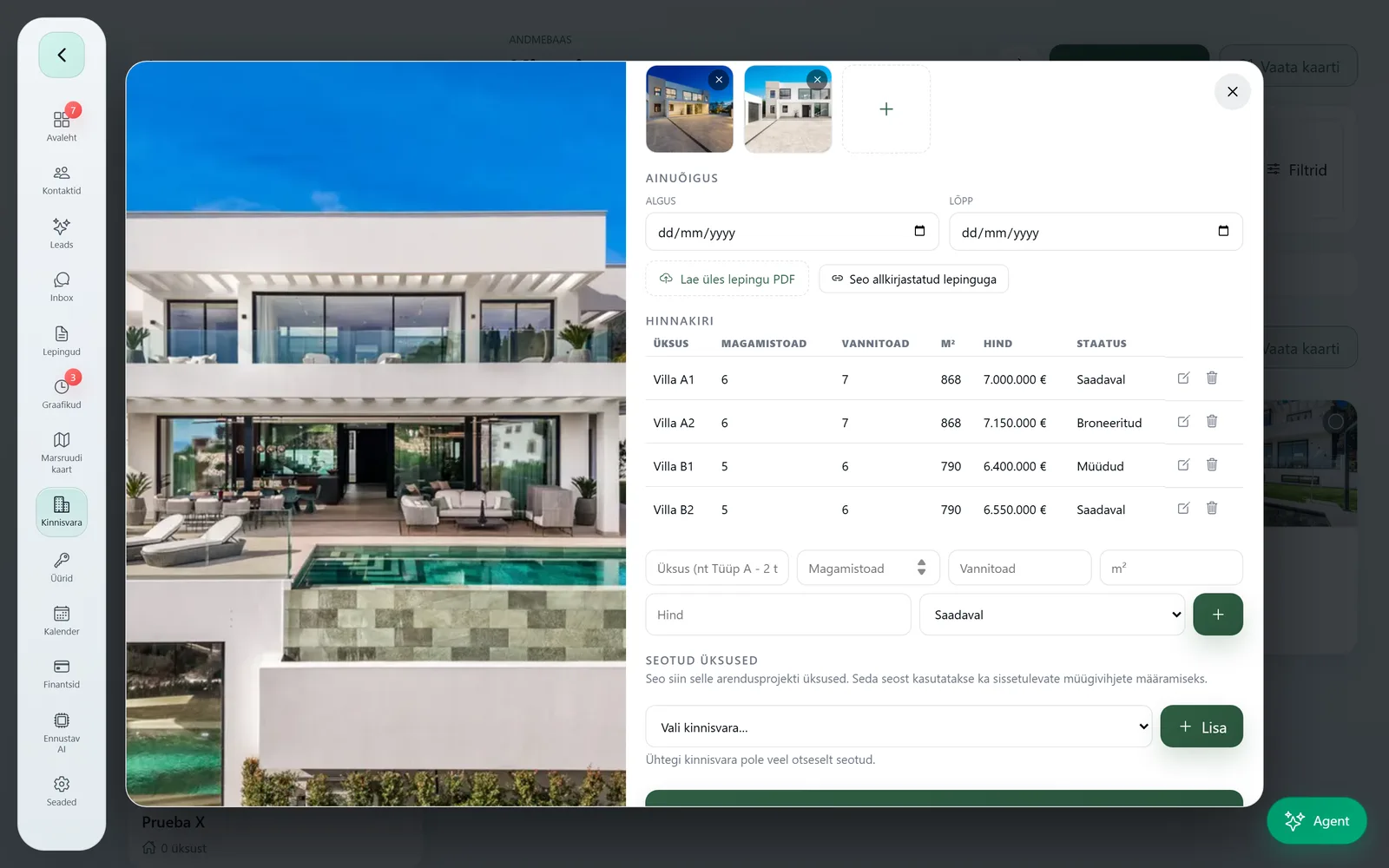 Uusarenduse projekt Domuspace’is: fotod ja ühikute hinnakiri – vaba, broneeritud või müüdud